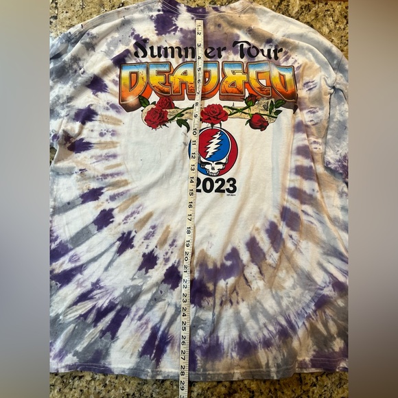 Grateful Dead 2XL Summer Tour 2023 Tie Dye Skull Roses Long Sleeve Dead & Co - Picture 5 of 8